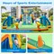 Costway Inflatable Water Slide with 2 Long Slides Pool Climbing Walls Blower Excluded/with 950 W Blower